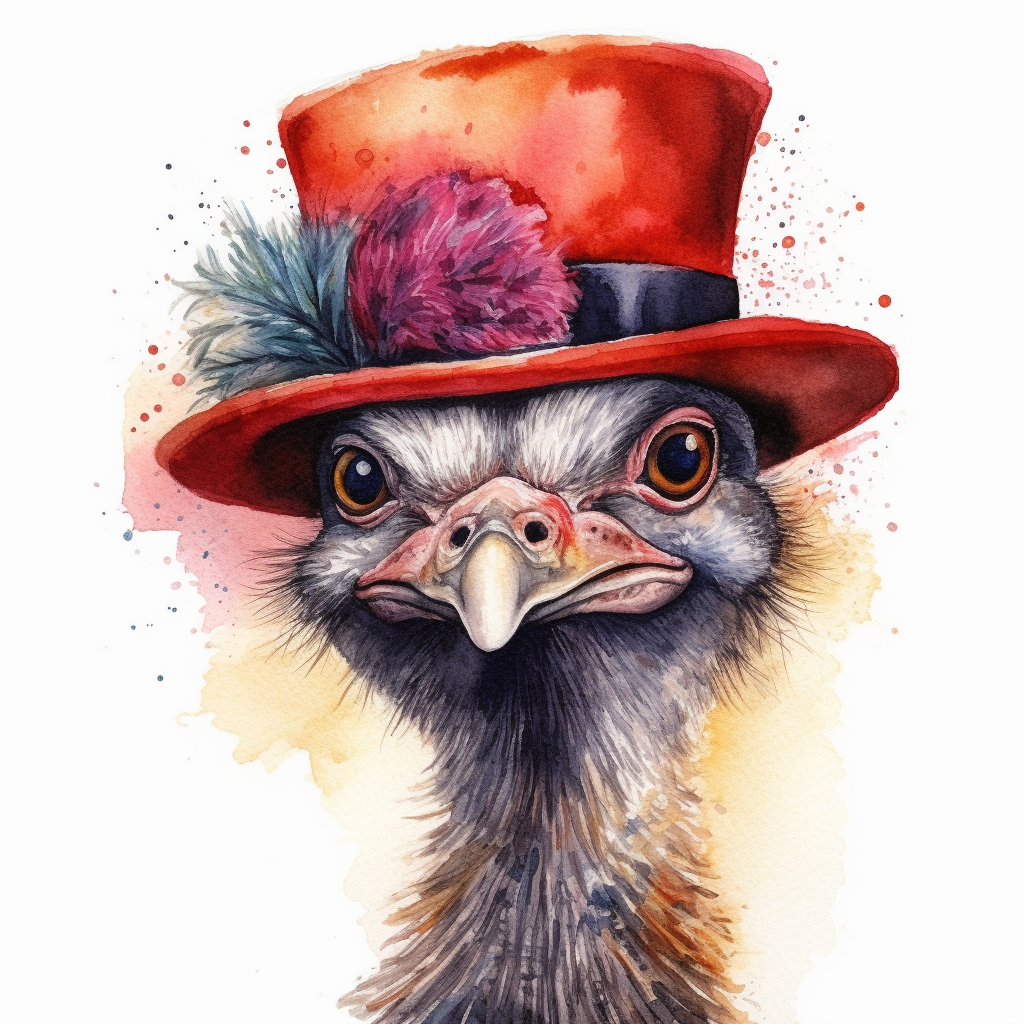 AbbeyRoad_Portrait_of_ostrich_lots_of_colour_pen_and_soft_water_6e14ec80-24bb-4cb3-906f-cbccfe05cec2