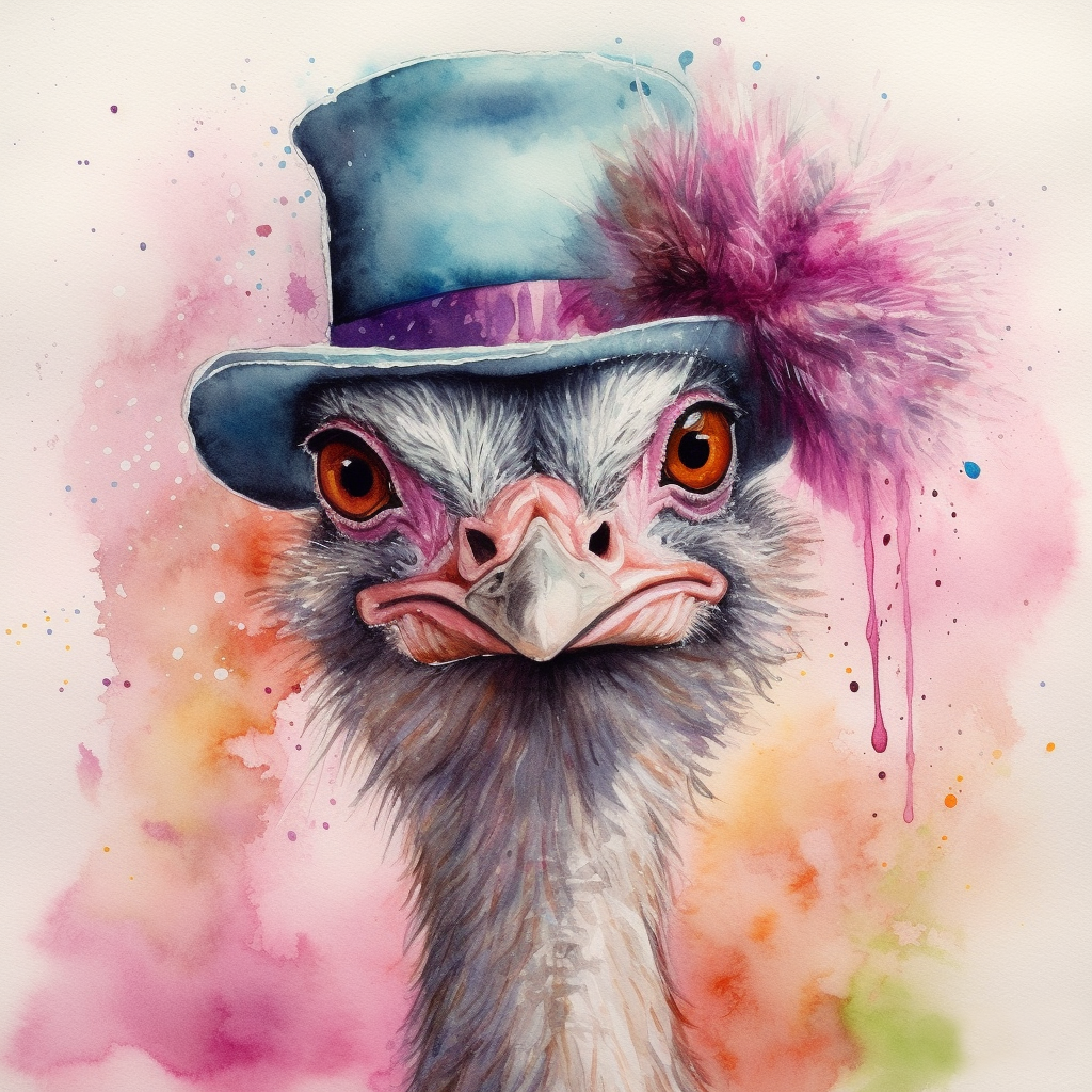 AbbeyRoad_Portrait_of_ostrich_lots_of_colour_pen_and_soft_water_dece7727-7002-44c5-bb54-0f09dc46b2af
